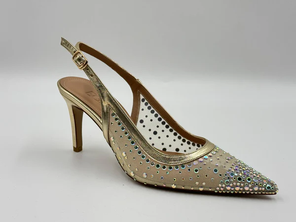 EGA altin -gold נעלי עקב Slingback לנשים