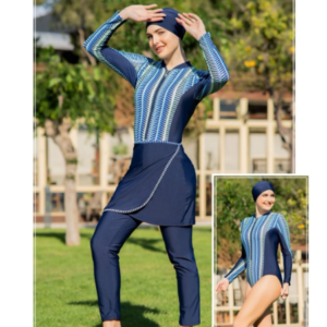 בורקיני צנוע לנשים – דגם ספורט אלגנט נייבי