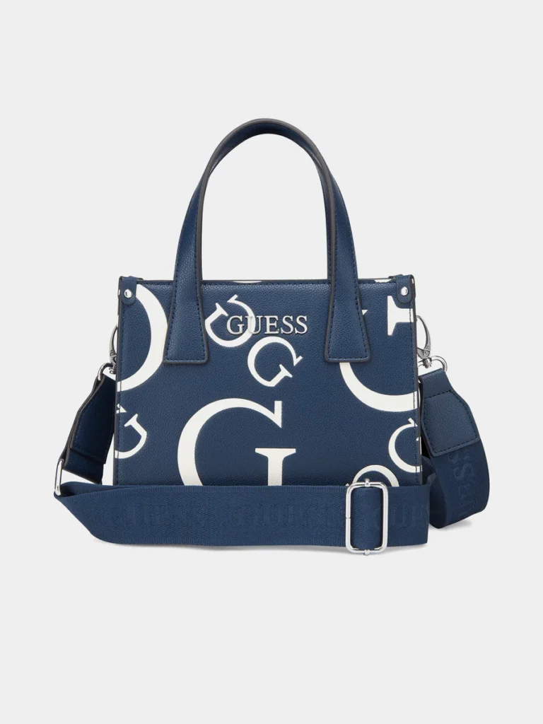GUESS - תיק יד לנשים -  Women's Guess Navy Forber Mini Tote Handbag