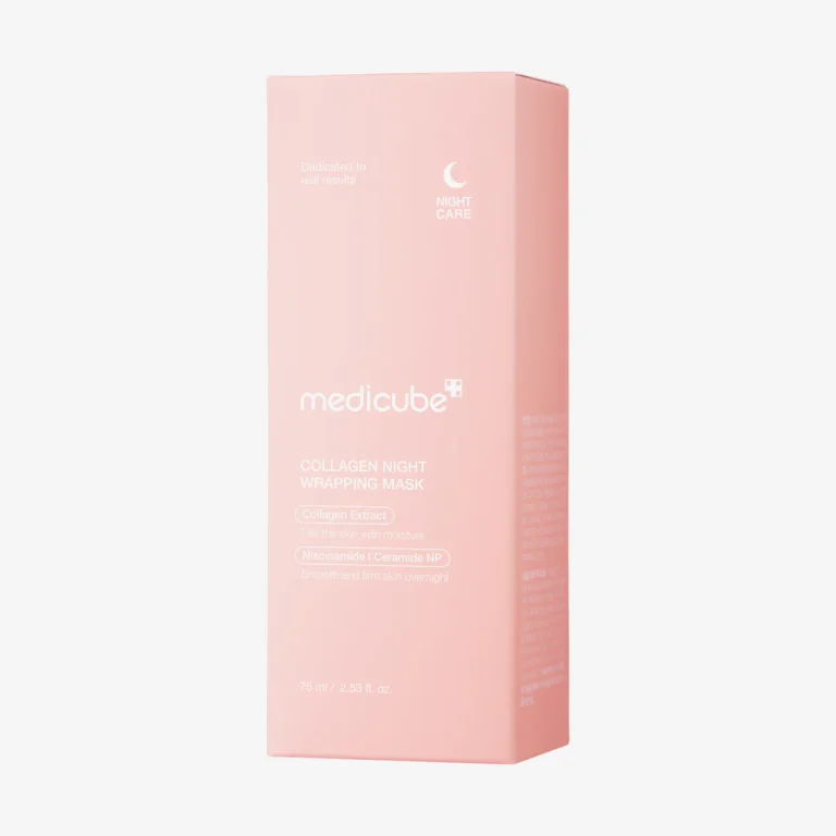 medicube collagen night wrapping mask 75ml-מדיקיוב מסיכת לילה לפנים, לעור יבש, 75 מ"ל.