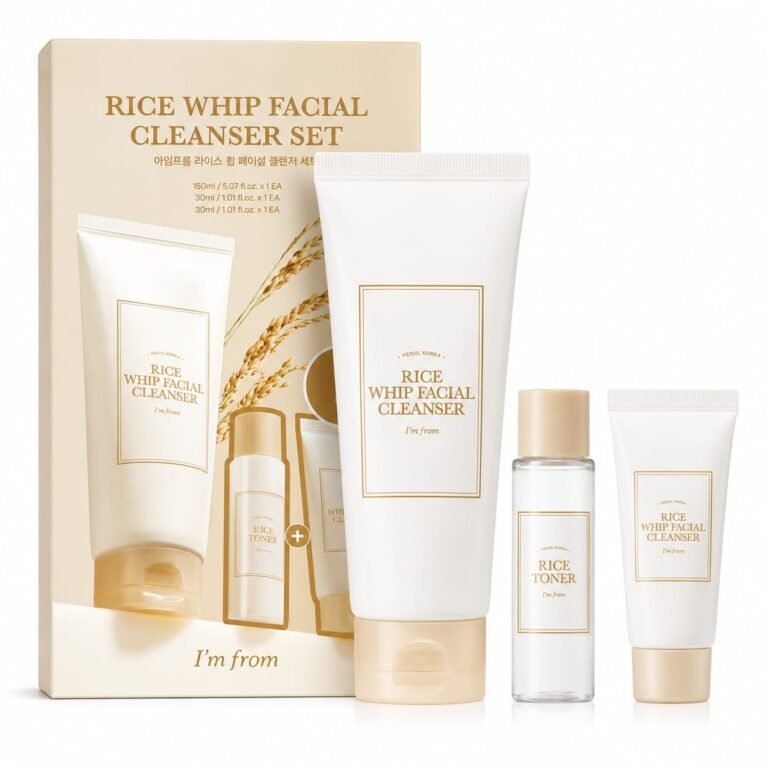 I'm from Rice Whip Facial Cleanser Set-מארז תרחיץ פנים מוקצף מסדרת האורז של איים פרום.