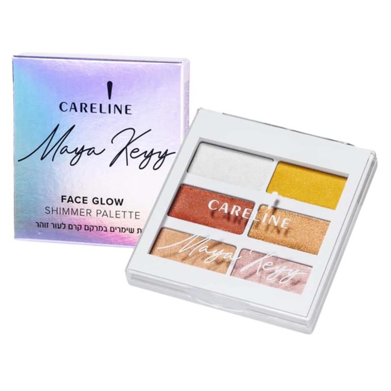 Careline | Face & Glow Shimmer-קרליין פלטת שימרים רטובה ב-6 גוונים זוהרים.