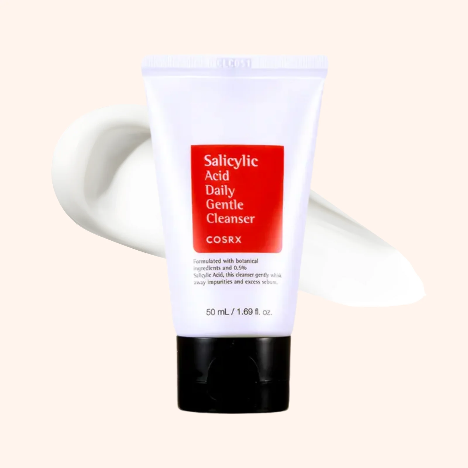 cosrx salicylic acid daily gentle cleanser 50 ml-קוסרקס ג'ל ניקוי יומי עדין חומצה סליצילית 50 מ"ל.