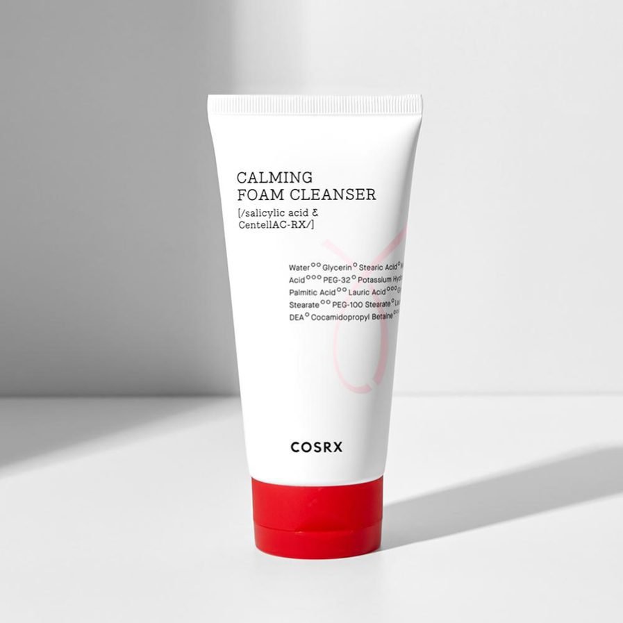 Cosrx AC Collection Calming Foam Cleanser- קוסרקס קולקציית איי.סי קצף ניקוי מרגיע חומצה סליצילית וסנטלה 150 מ"ל.
