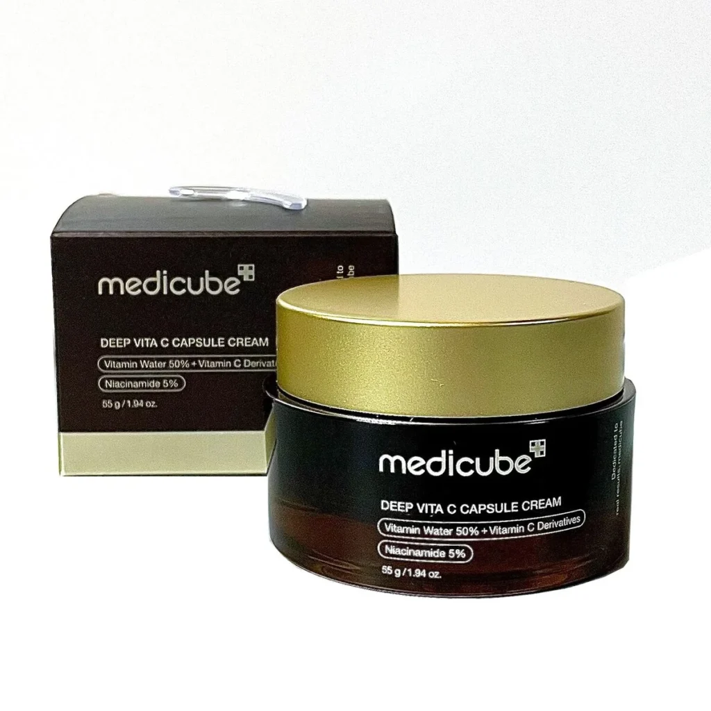 medicube Deep Vita C Capsule Cream-מדיקיוב קרם קפסולות ויטמין C עמוק 55 גרם.