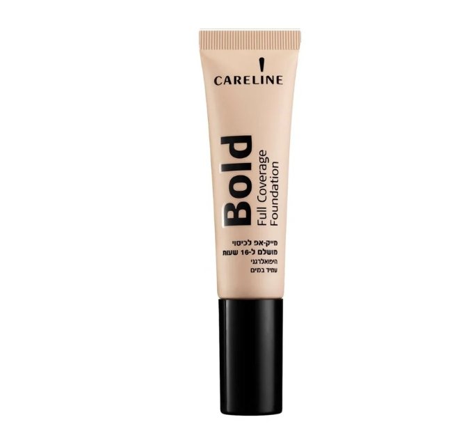 Careline | Bold Foundation,50-קרליין מייק אפ עמיד לכיסוי אחיד וגימור טבעי,50.