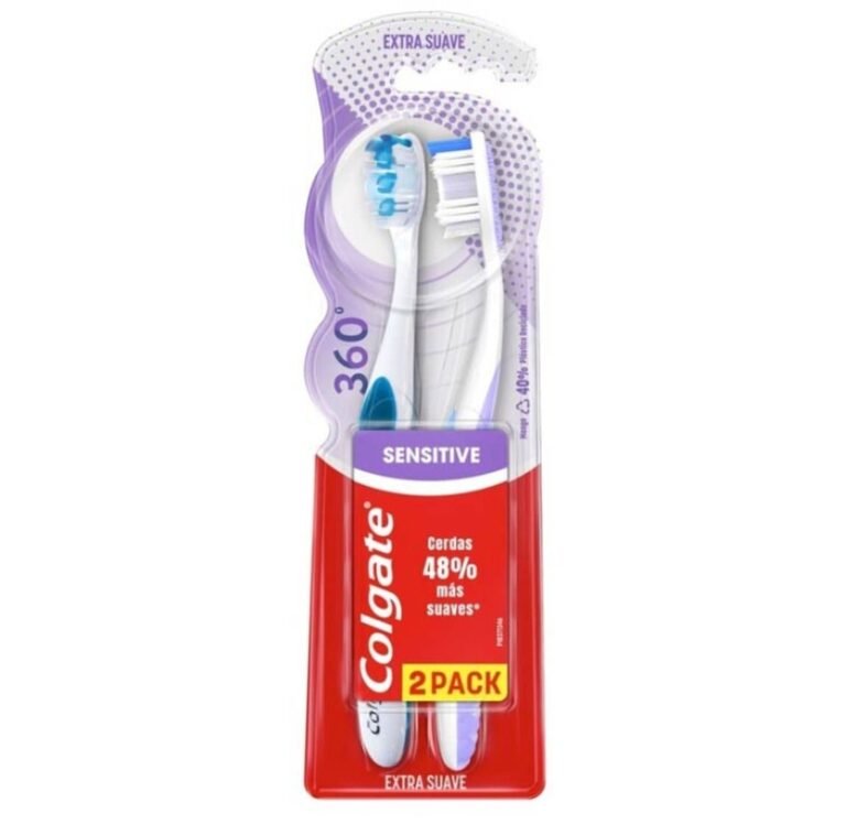 COLGATE 360° Extra Soft X2 – קולגייט מארז זוג מברשות שיניים רכות במיוחד עם מנקה לשון.