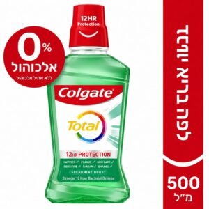 Colgate Total 12HR PROTECTION Mouthwash – מי פה קולגייט טוטאל 12 שעות הגנה ללא אלכוהול.