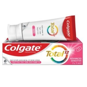 Colgate Total Sensitive Toothpaste – קולגייט משחת שיניים טוטאל סנסיטיב קולגייט לשיניים רגישות 75 מ"ל.
