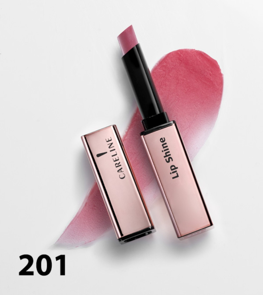 Careline | Lip Shine Lipstick,201-קרליין שפתון לחות בגימור ברק טבעי למראה רך ומואר,201.