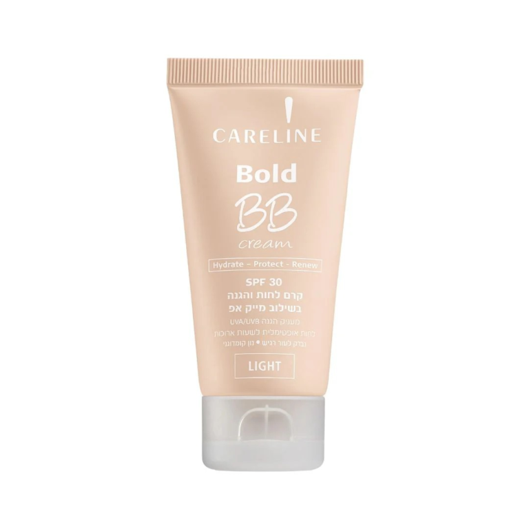 Careline | Bold BB Cream SPF30 Light - קרליין קרם BB לכיסוי טבעי, הגנה וטיפוח.