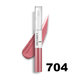 Careline | Everlast Gloss - קרליין שפתון עמיד דו-שלבי לצבע עוצמתי וברק  קריסטלי 704.