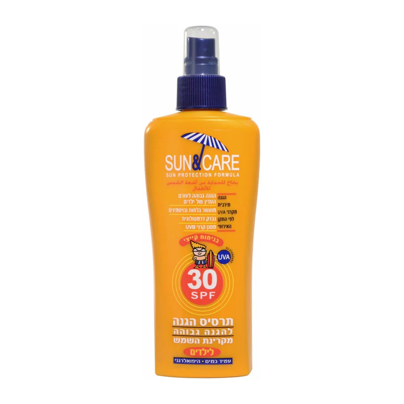 סאן קאר SPF30 UVA B תרסיס ילדים