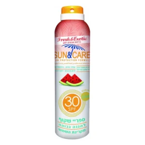 ספריי שקוף SPF30 UVA B בניחוח אבטיח