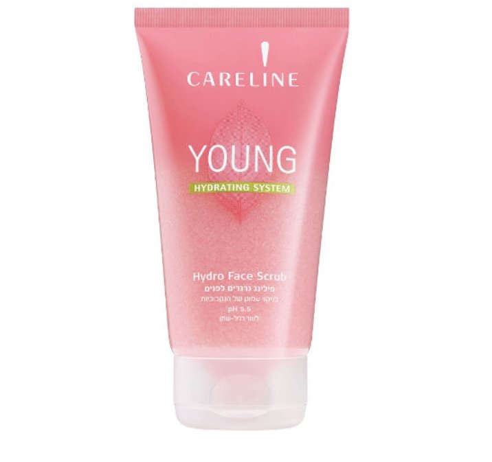 Careline Young Facial Scrub Brusher - קרליין תרחיץ פילינג פנים עם מברשת מובנית 150 מ"ל.