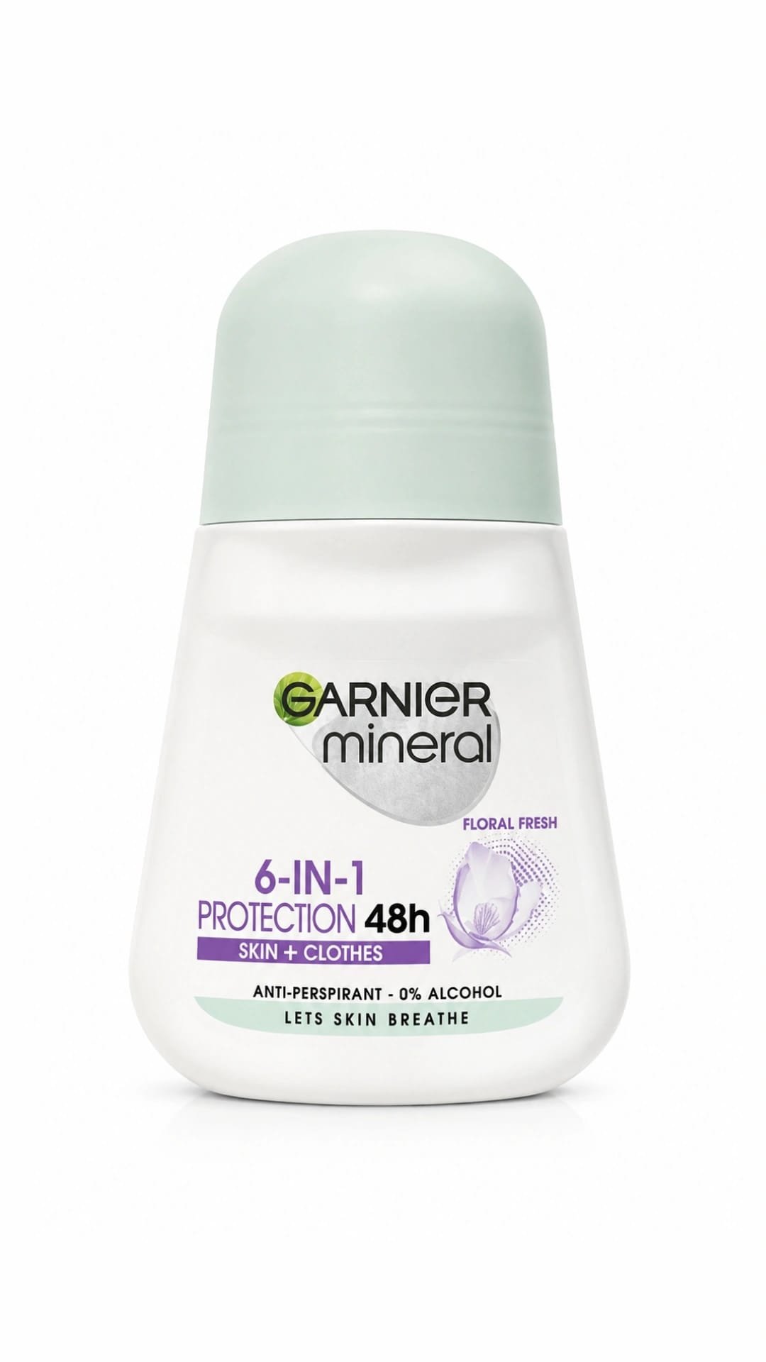 GARNIER Protection 48h - גרנייה דאודורנט רול און פרוטקשן 6 פלורל סגול 50 מ"ל.
