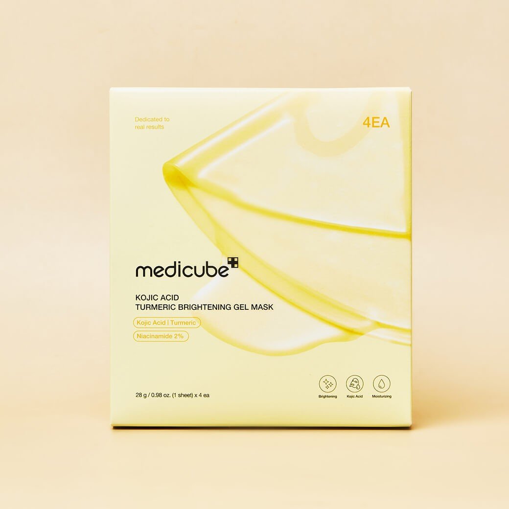 medicube kojic acid turmeric brightening gel mask- מידקיוב מסכת ג'ל כורכום וחומצה קוג'ית להבהרת העור 28 גרם.