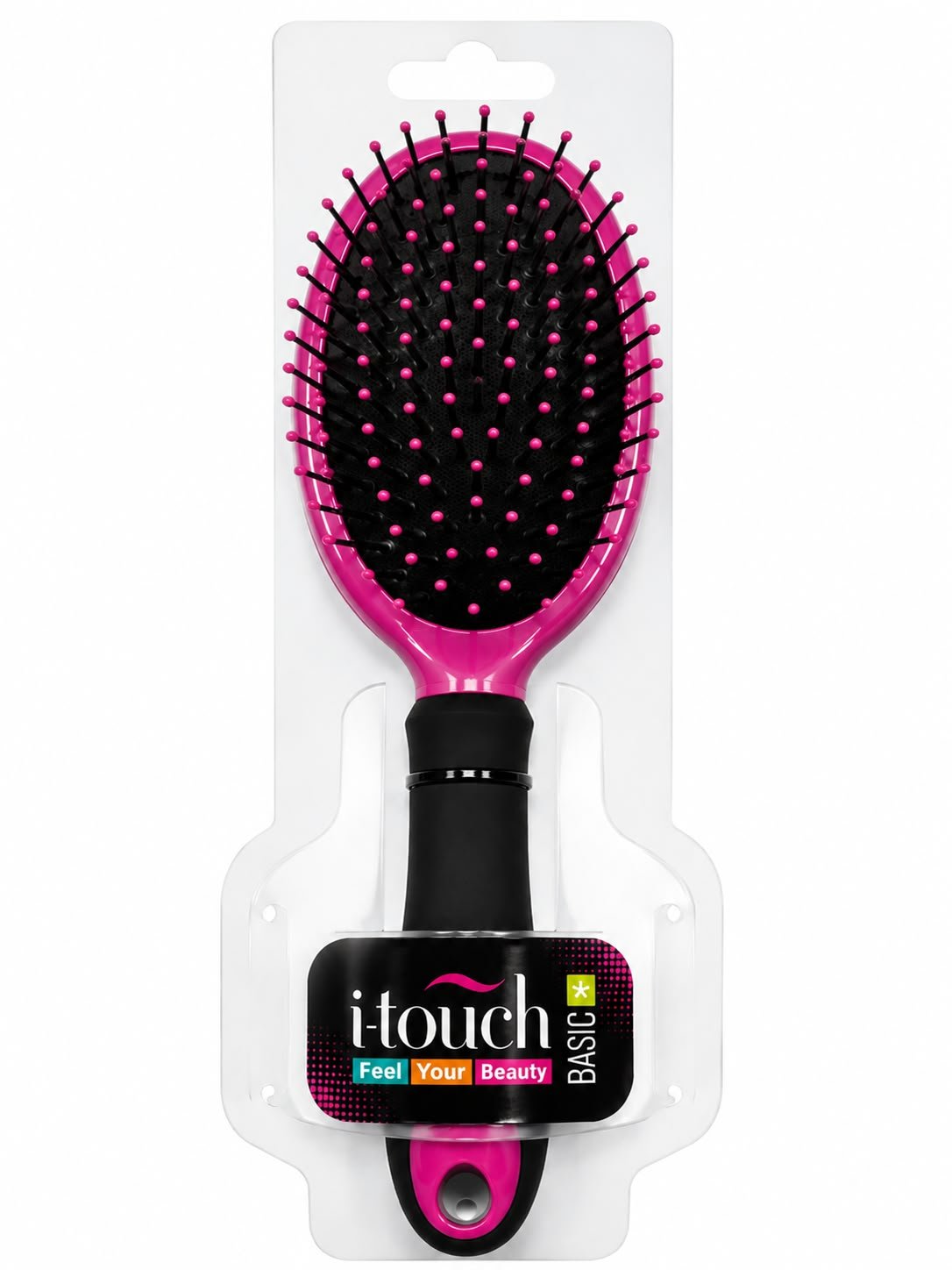 שם המוצר: Touch Your Beauty מברשת פדל לשיער – ורוד/שחור