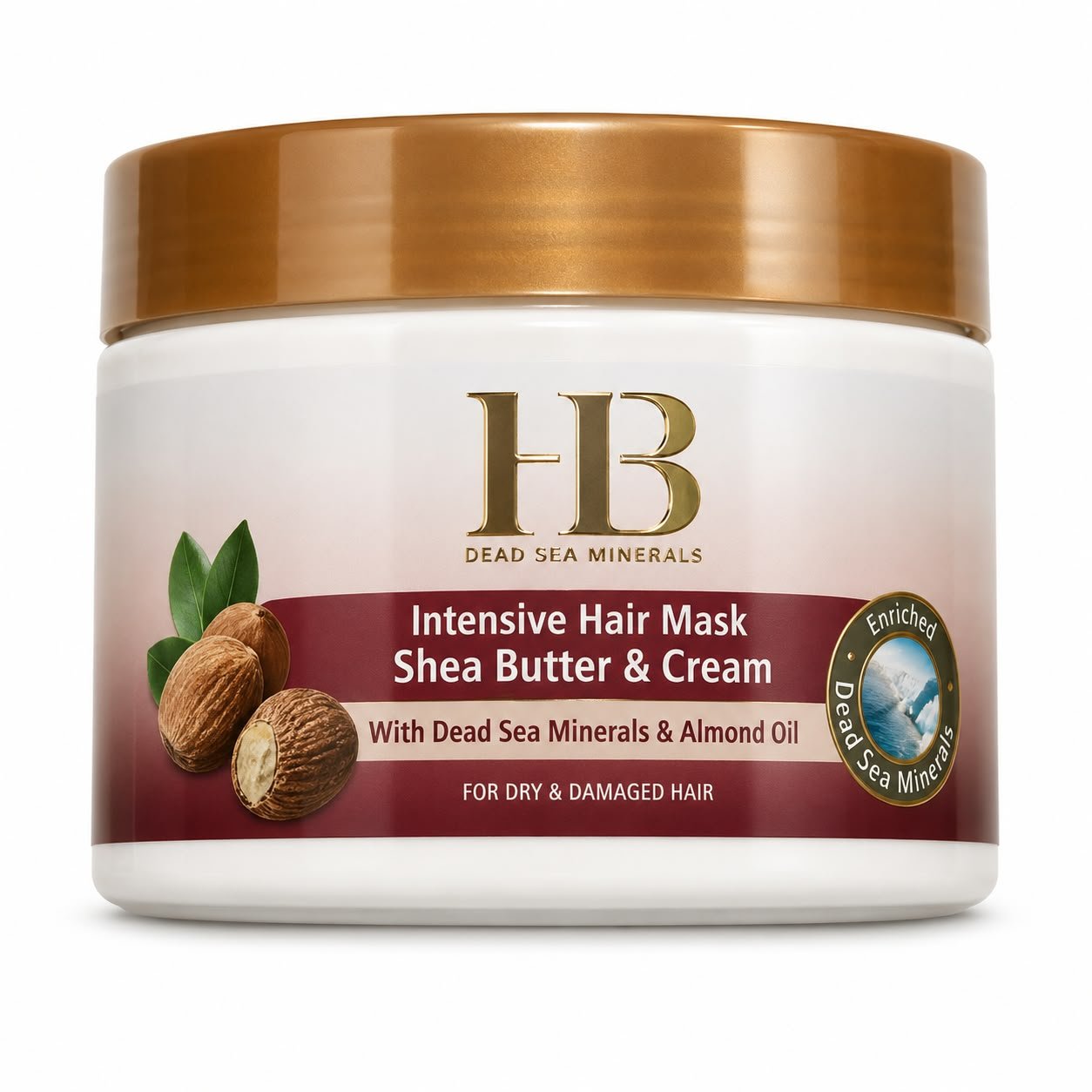 שם המוצר: HB Dead Sea Minerals Effective Extra Rich Shea Butter Cream – קרם חמאת שיאה עשיר, 350 מ״ל