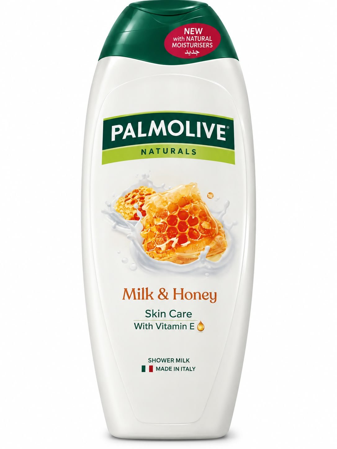 שם המוצר: Palmolive Naturals Milk & Honey – תחליב רחצה חלב ודבש עם ויטמין E