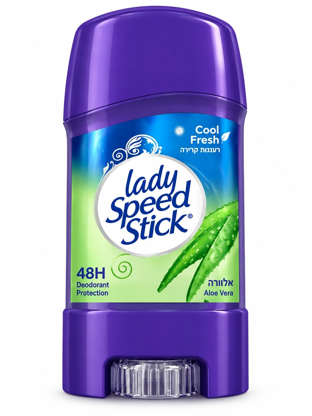 שם המוצר: Lady Speed Stick Aloe – דאודורנט ג׳ל לנשים עם אלוורה, 48 שעות