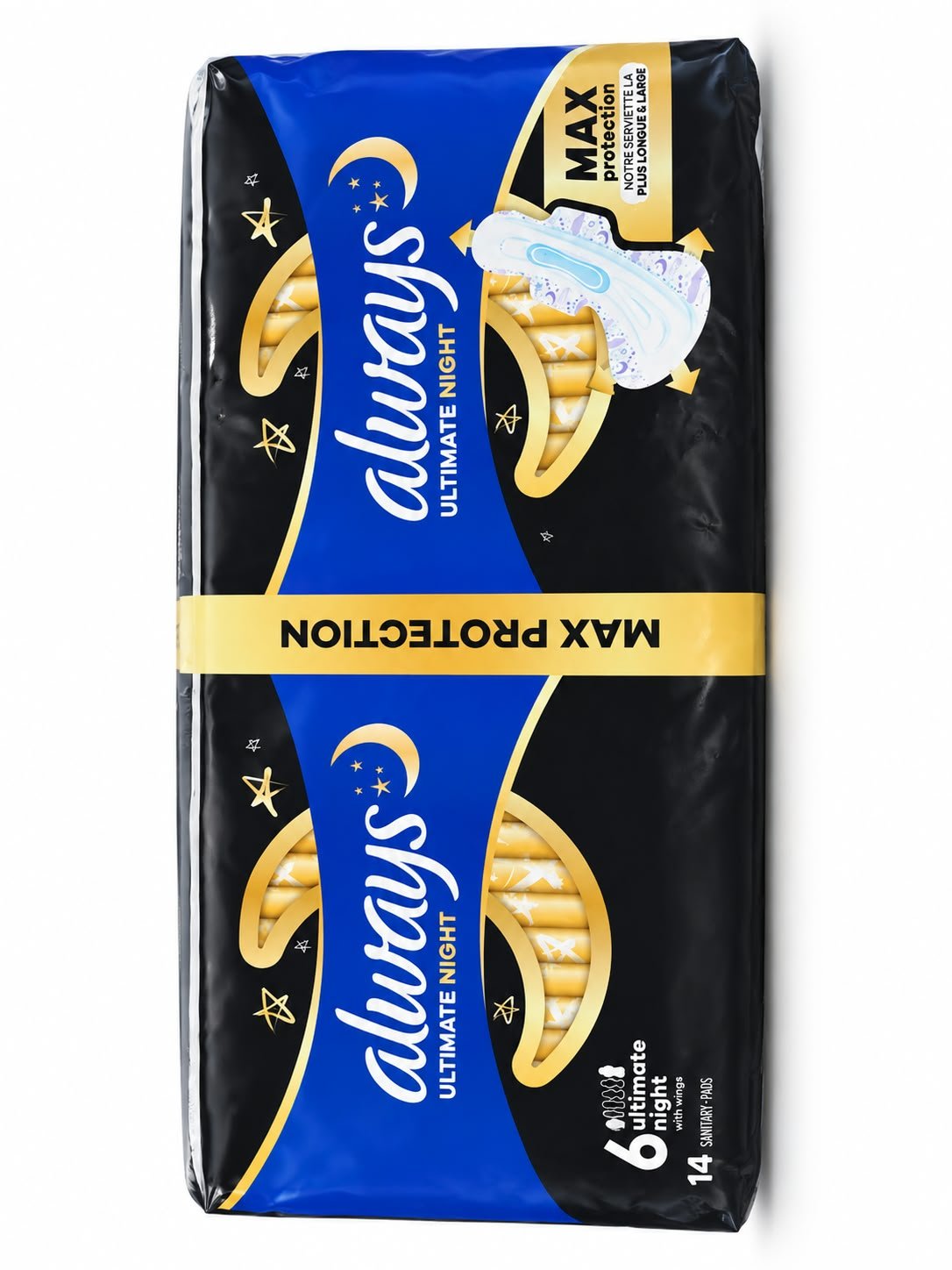 תחבושות Always Ultimate Night Max Protection – 14 יחידות