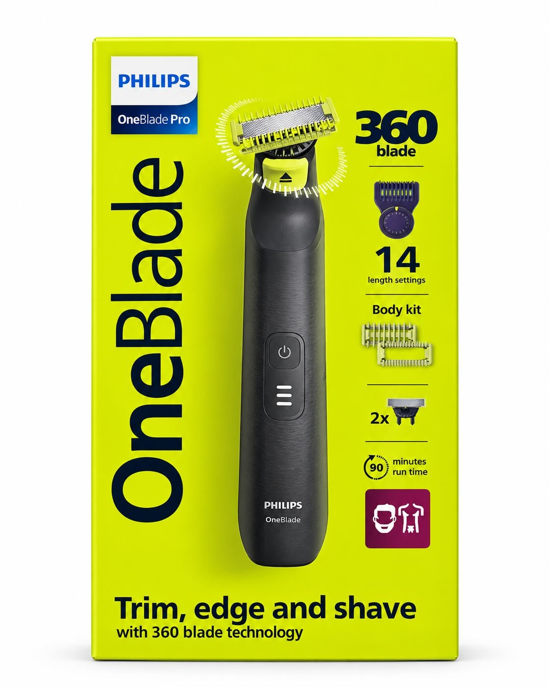 שם מוצר: מכונת גילוח ועיצוב Philips OneBlade Pro 360
