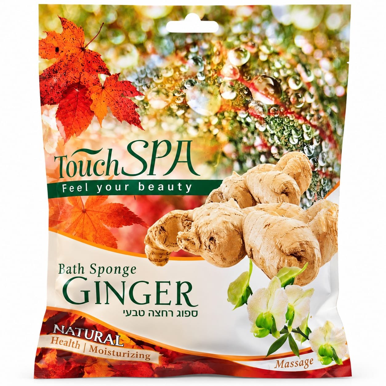 ספוג רחצה טבעי בניחוח ג'ינג'ר Touch SPA