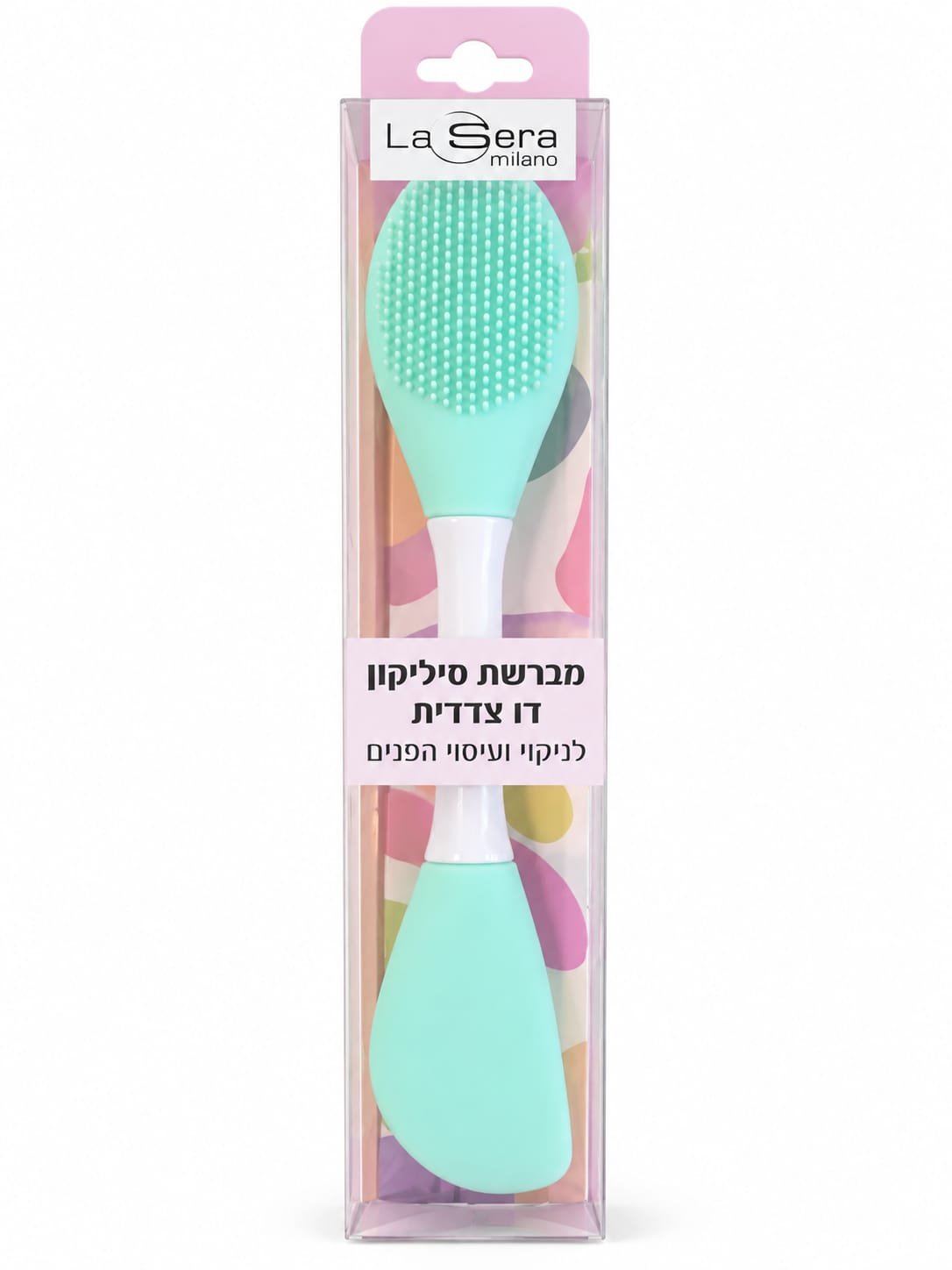 מברשת סיליקון דו־צדדית לניקוי ועיסוי הפנים – La Sera Milano