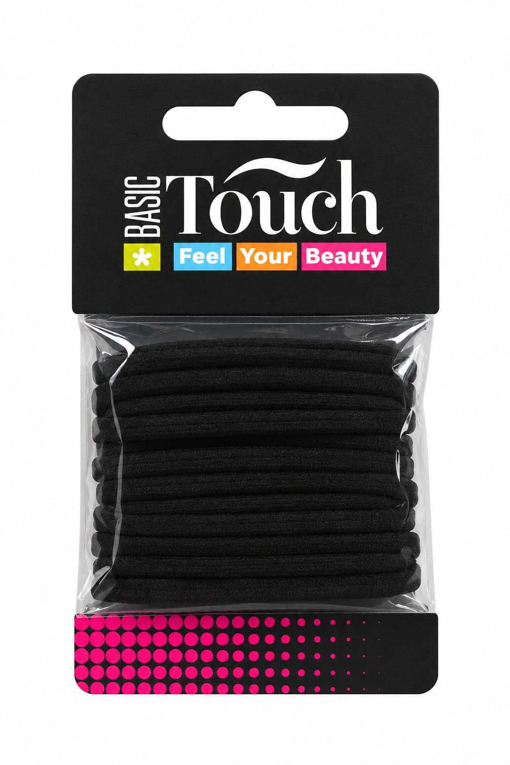 מארז גומיות שחורות לשיער Basic Touch