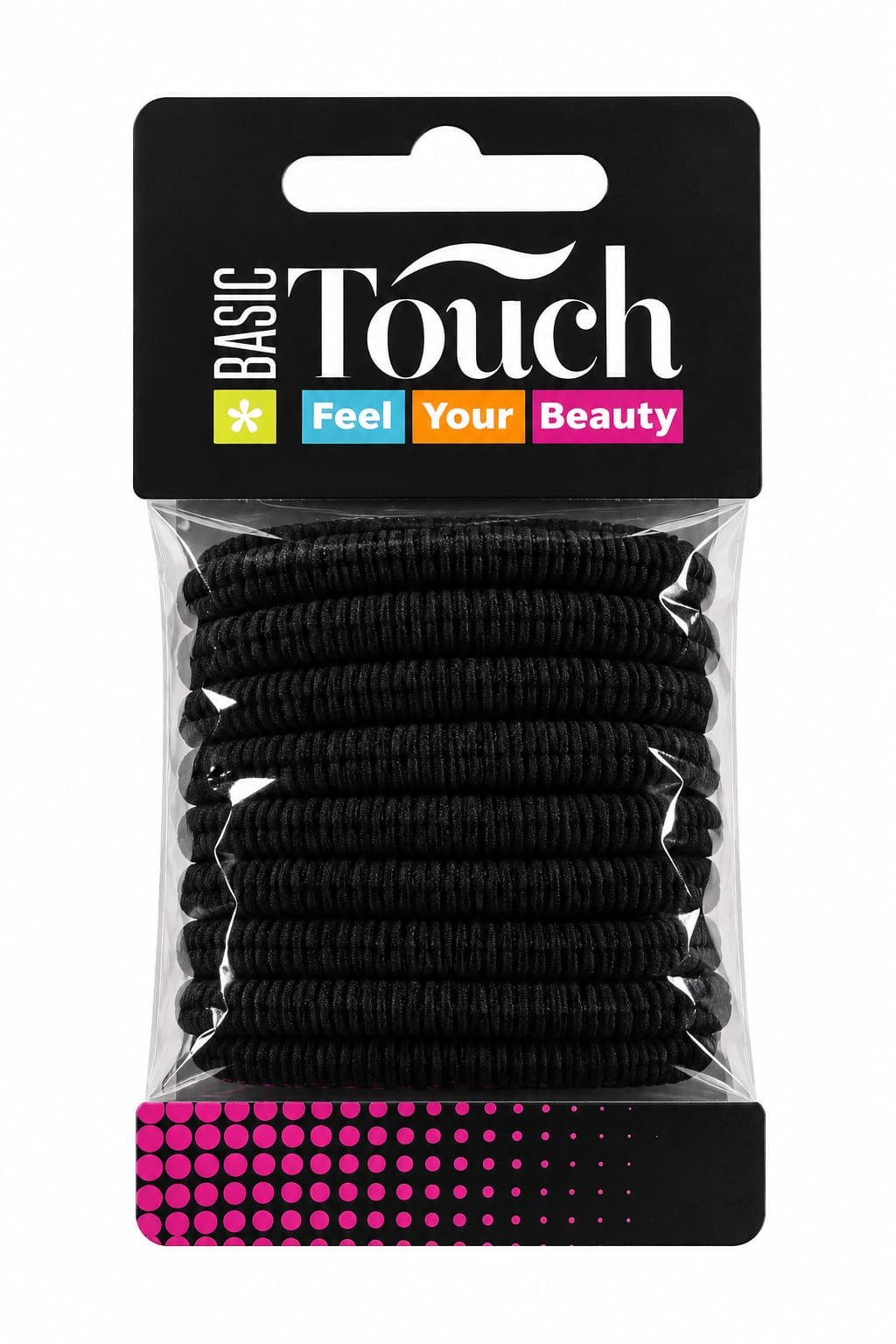 מארז גומיות שחורות לשיער Basic Touch