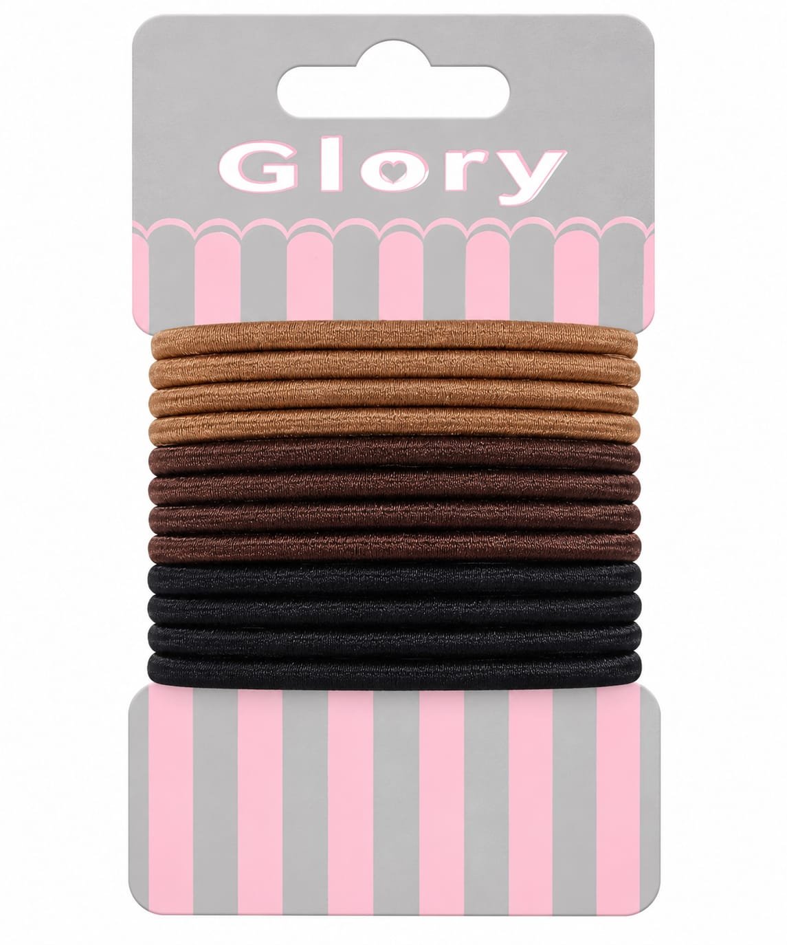 סט גומיות שיער Glory בגווני חום ושחו