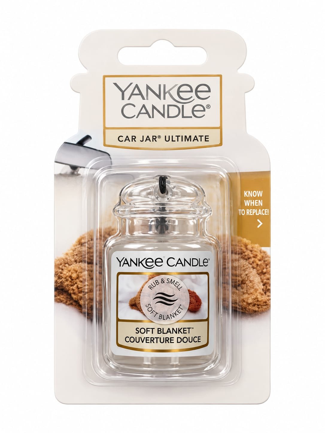 מפיץ ריח לרכב Yankee Candle Car Jar Ultimate – Soft Blanket