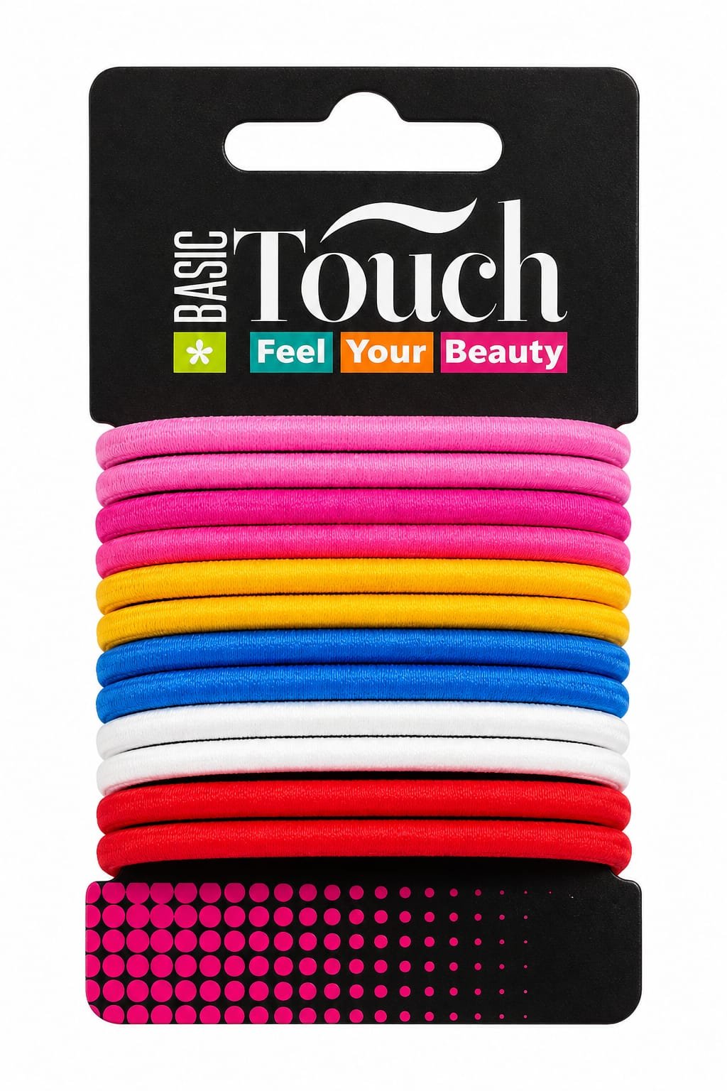 מארז גומיות שיער צבעוניות Basic Touch