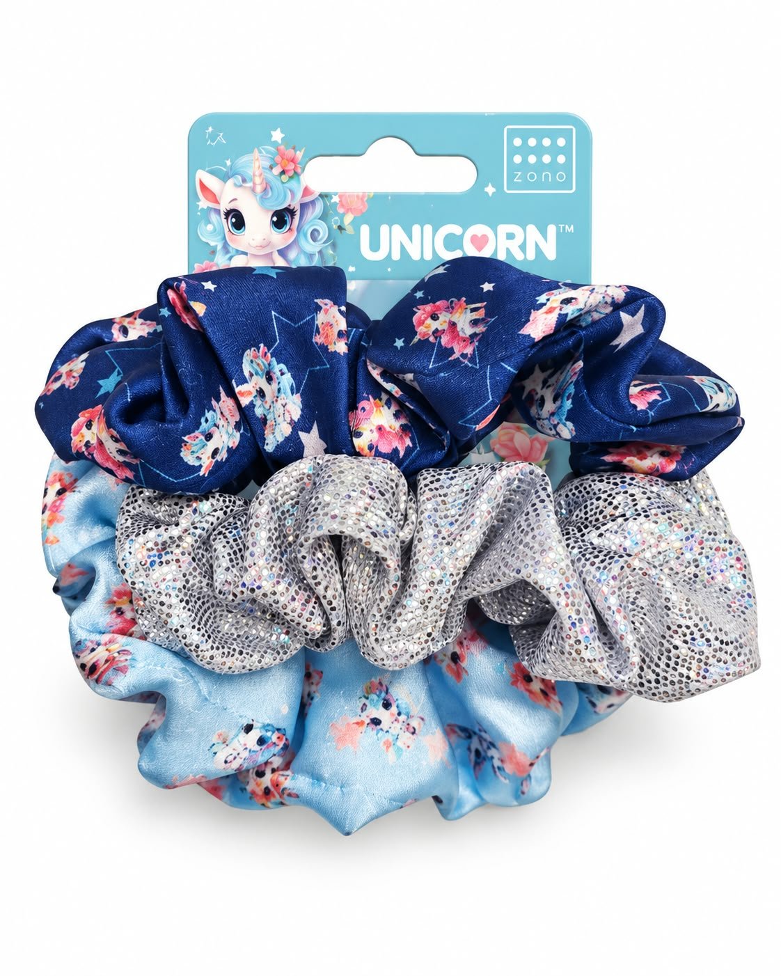 סט גומיות שיער Scrunchies לילדות – 3 יחידות