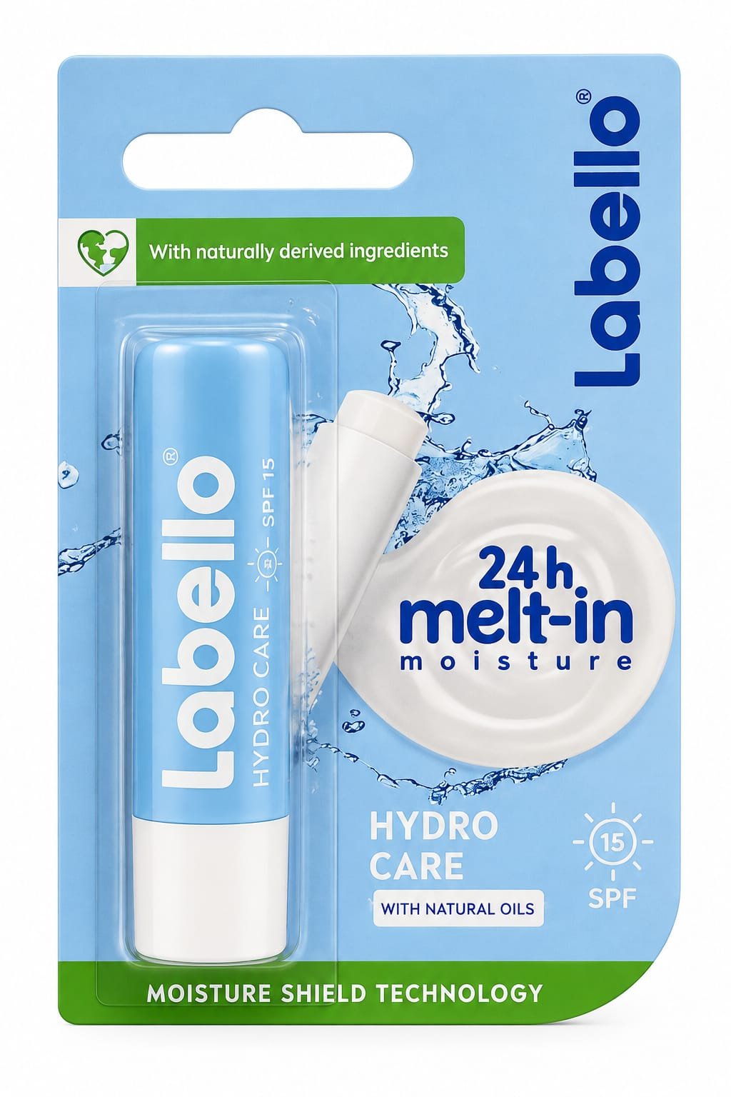 Labello Hydro Care SPF 15 – שפתון לחות 4.8 גרם / 5.5 מ״ל