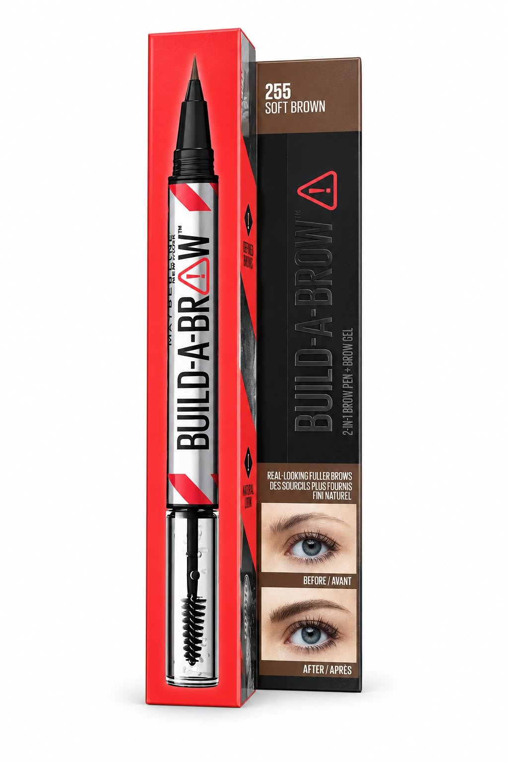 שם מוצר: Maybelline New York Build-A-Brow 2-in-1 – גוון 255 Soft Brown