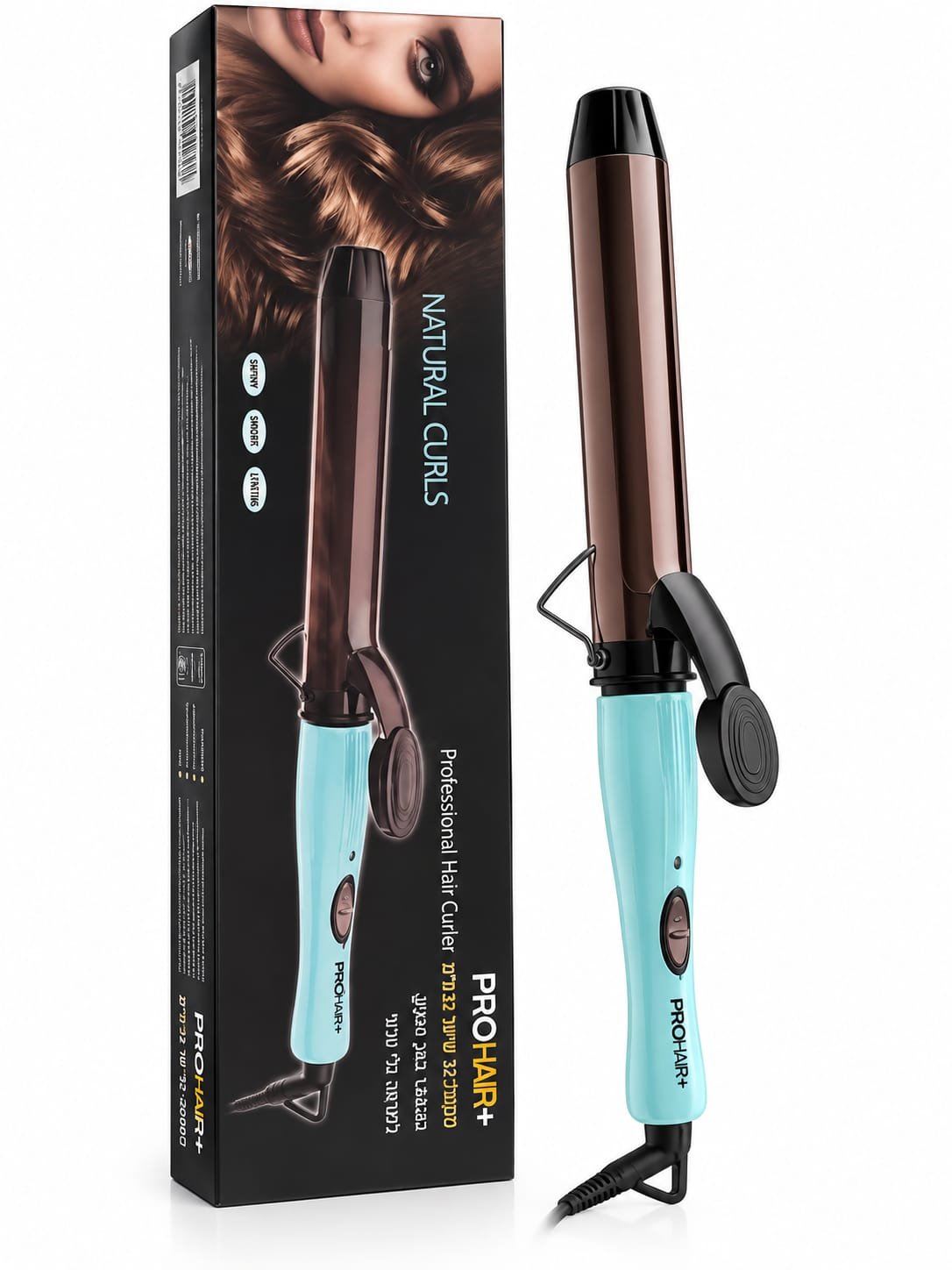 מסלסל שיער קרמי מקצועי PROHAIR+ CERAMIC PRO בקוטר 32 מ״מ