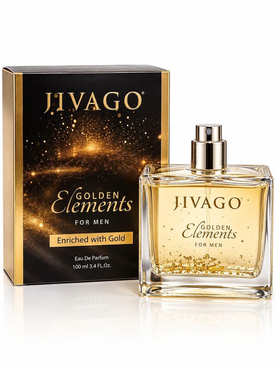 בושם לגבר JIVAGO Golden Elements – Eau De Parfum 100 מ״ל
