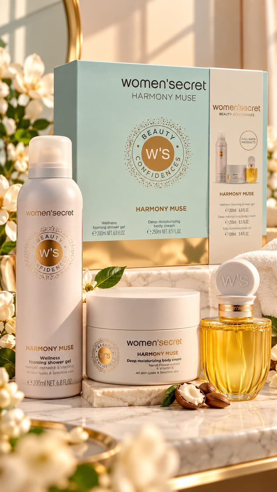 Women’secret Harmony Muse מארז טיפוח לגוף – 3 מוצרים