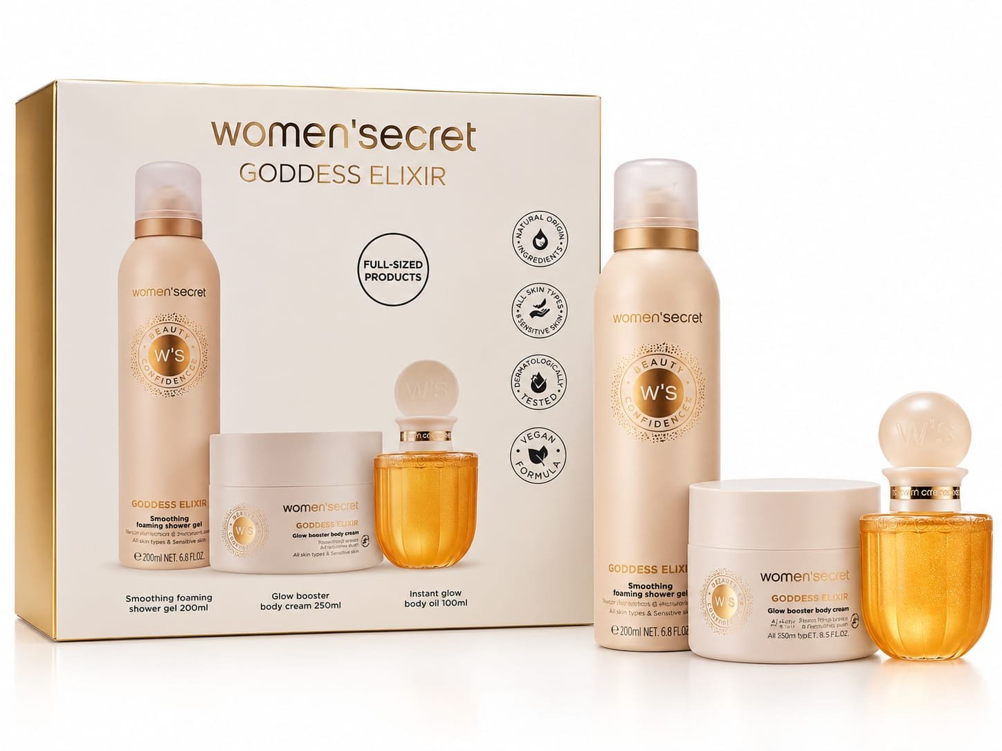 Women'secret Goddess Elixir – סט טיפוח גוף 3 חלקים