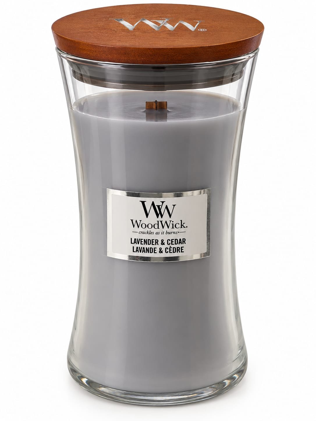 WoodWick Lavender & Cedar – נר ריחני 610 גרם