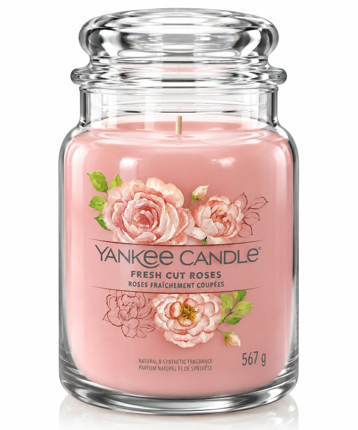 נר ריחני Yankee Candle Fresh Cut Roses – 567 גרם