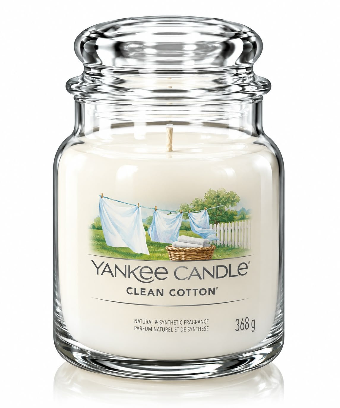 נר ריחני Yankee Candle Clean Cotton – 368 גרם