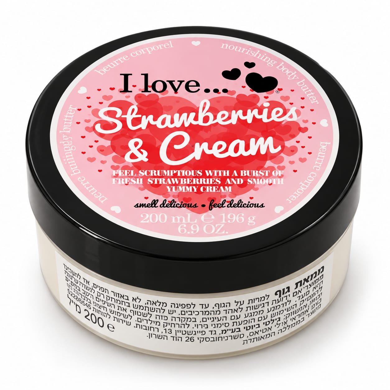 חמאת גוף בניחוח תותים ושמנת – I Love… Strawberries & Cream, ‏200 מ״ל