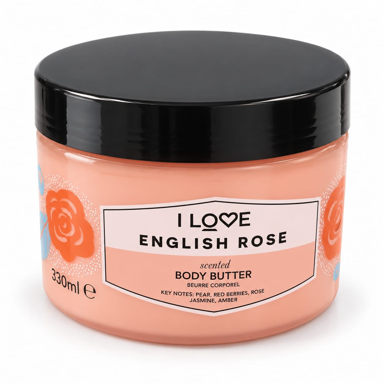 חמאת גוף בניחוח ורד אנגלי – I LOVE English Rose, ‏330 מ״ל